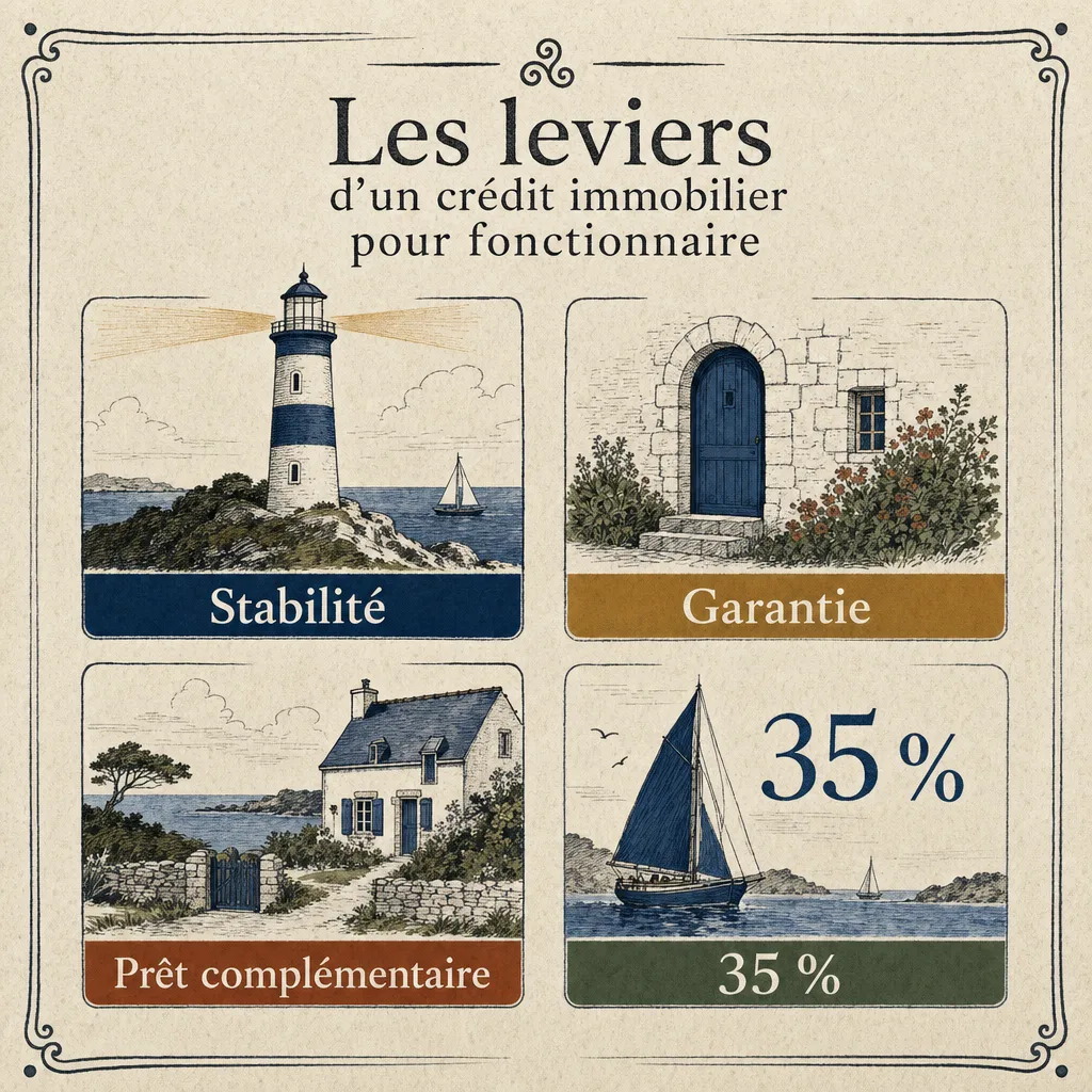 Les trois leviers du crédit immobilier pour un fonctionnaire : stabilité, garantie et prêt complémentaire